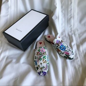Gucci Princetown Mules (Floral) Size 38